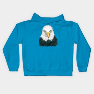 Bald eagle portrait Kids Hoodie